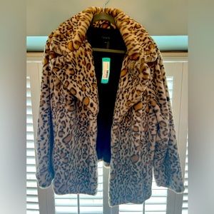 1. State Animal Leopard Print Faux Fur Jacket Woman’s 18W BNWT